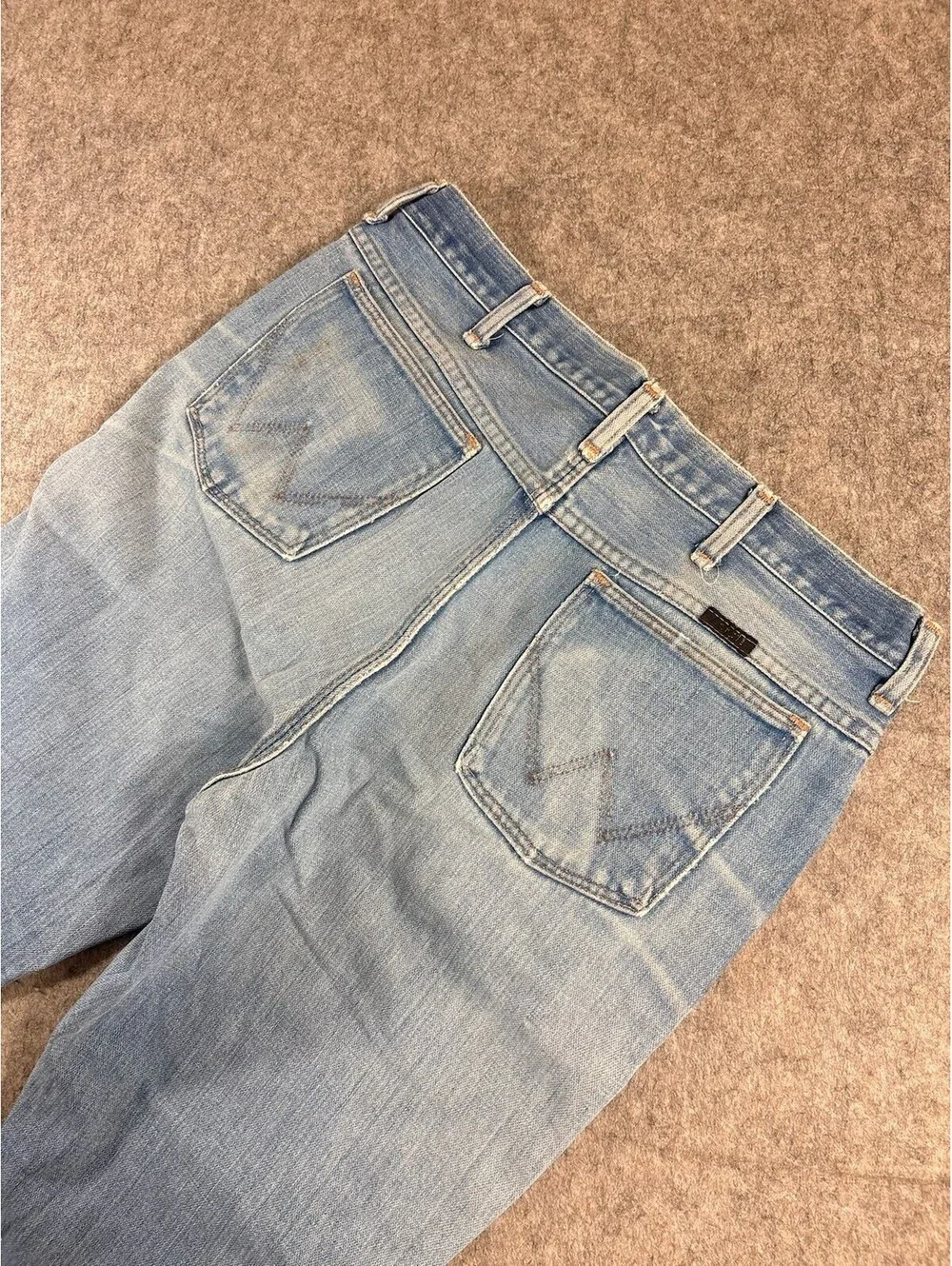 Vintage 70s Wrangler No Fault Denim Jeans Men 36x30 Flare